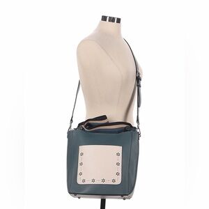 BROMEN Bucket Hobo Bag Crossbody Shoulder Purse NEW without Tags Green Cream